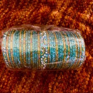 ✨SPARKLY✨ BLUE GOLD BANGLES!